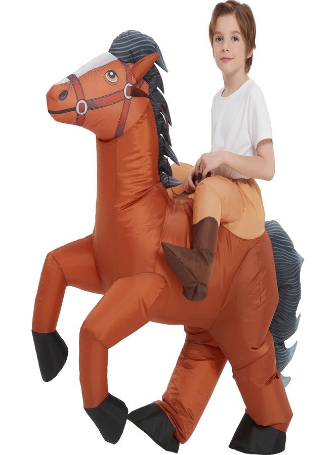 One Casa Inflatable Costumes for Kids,Blow Up Horse Suit,Ride On Halloween Costumes for Boys Girls (7-10YRS) - Image 4